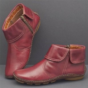 2022 cross-border autumn and winter new foreign trade plus size short Martin boots women's boots flat bottom flanging side zipper solid color women's shoes
