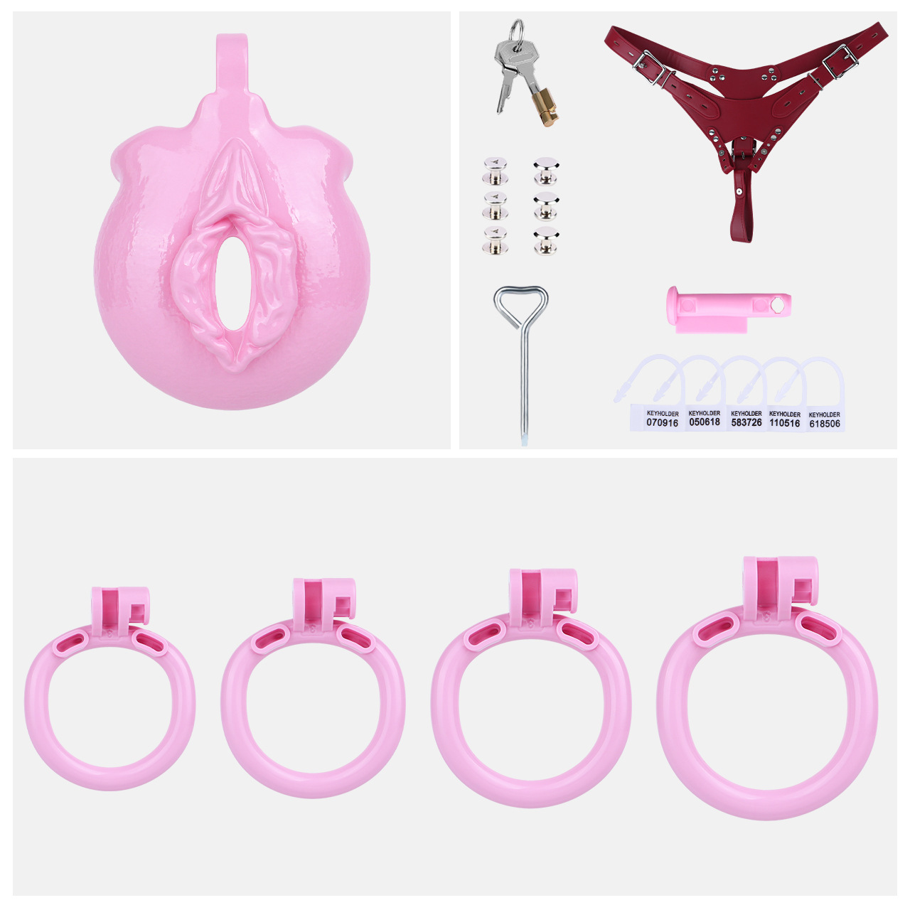 Anosx-033 Male Resin Chastity Lock, Transvestite Imitation Vagina Cb Lock, Wearable Chastity Device, Penis Lock, Sex Toy