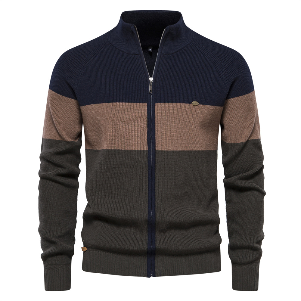 2024 new men's sweater coat European size cross-border autumn and winter sweater cardigan high quality fashion coat men