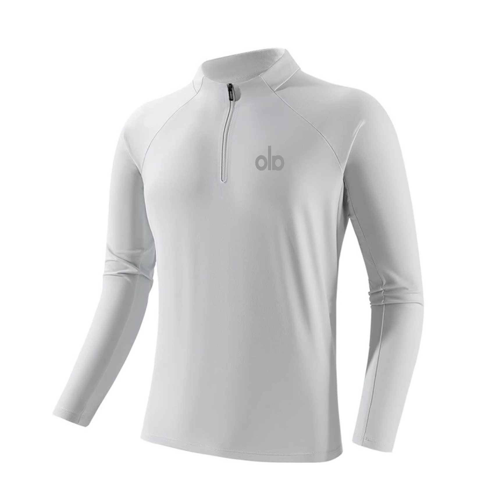Alu Quick-Drying Brushed Small Stand-Up Collar Half-Zip Outdoor Long-Sleeve Breathable Men's High-Elastic Sports Top, an E-Commerce Hot Item QC-foto från 1688 på Qualit.ly
