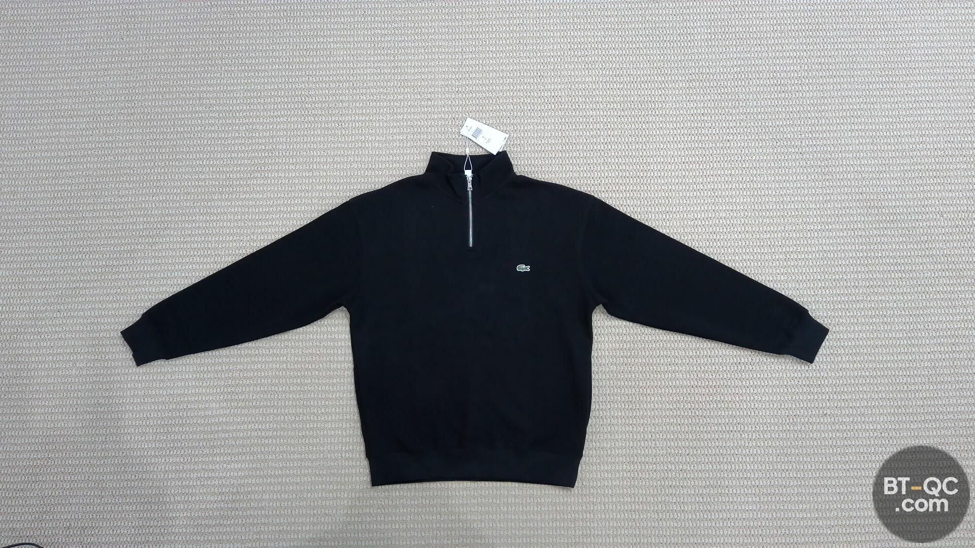 Lacoste Black Half Zip Sweater QC