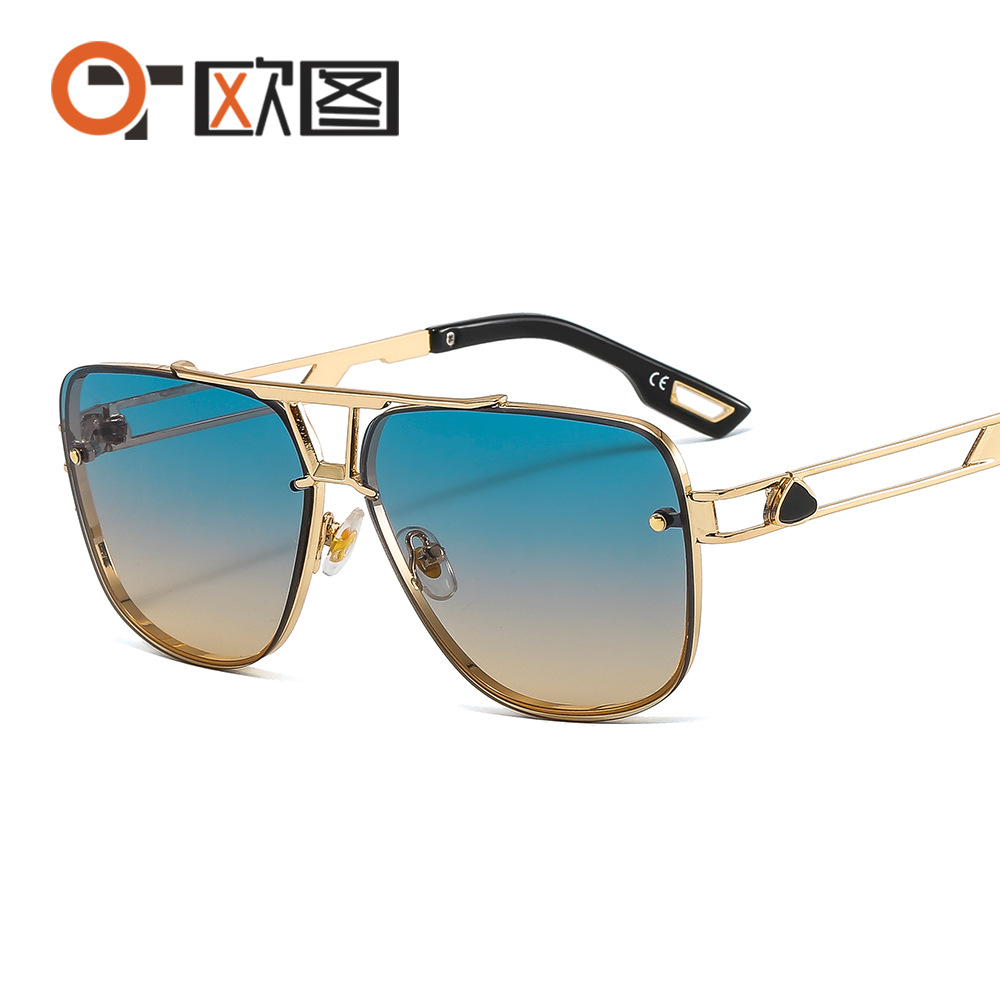 61072 Outu New Metal Popular Elements Men's Sunglasses European and American Fashion Internet Popular Driving Sunglasses