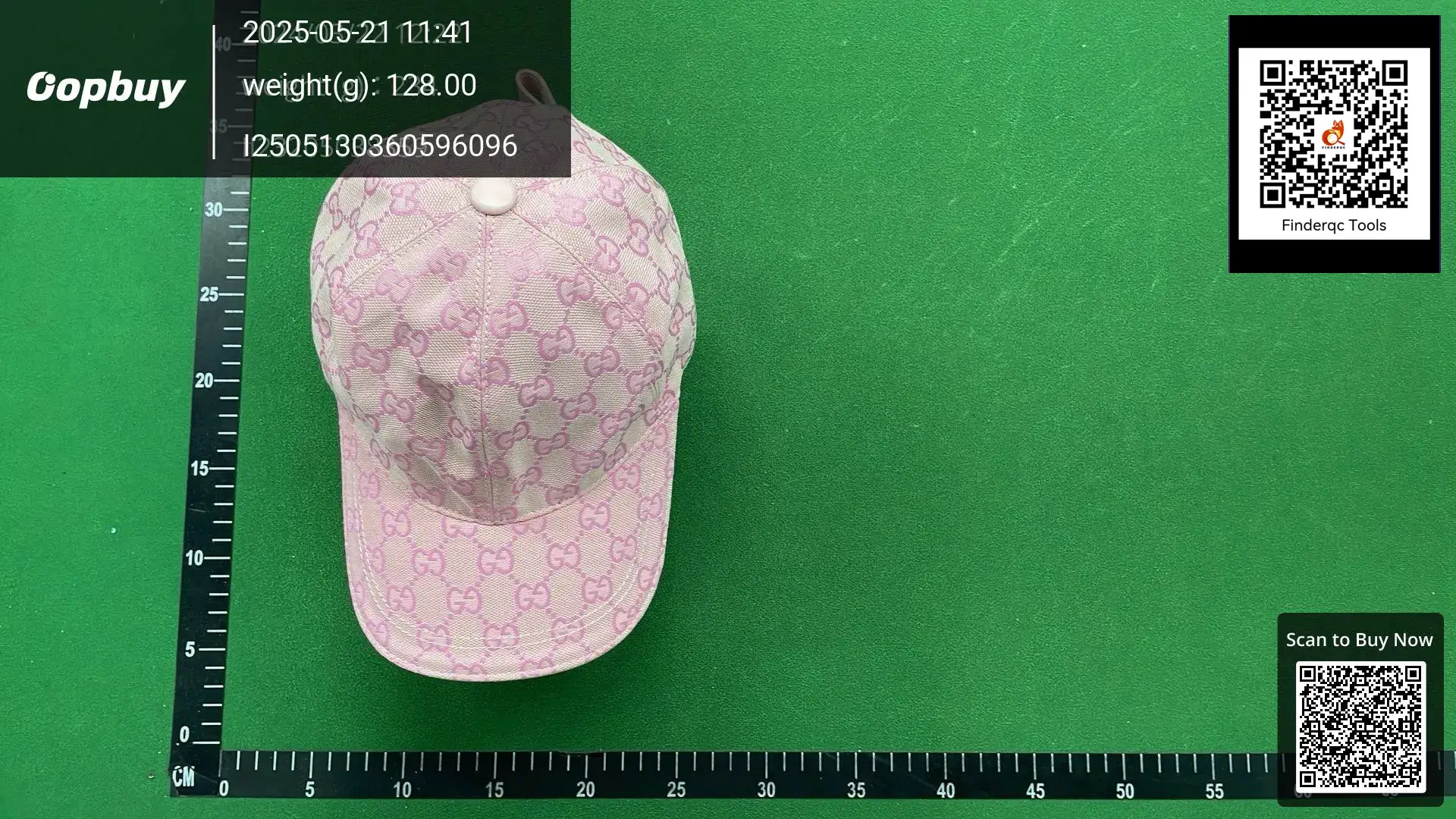 Gucci GG canvas baseball cap pink