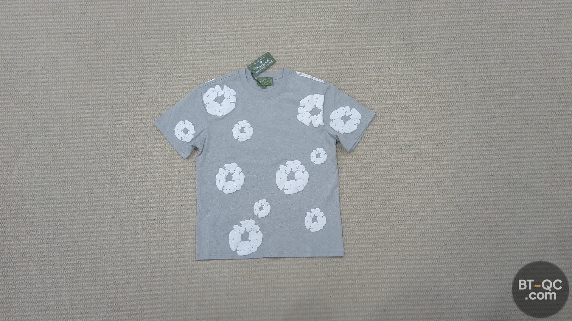 Denim Tears Grey Floral Print T-Shirt QC