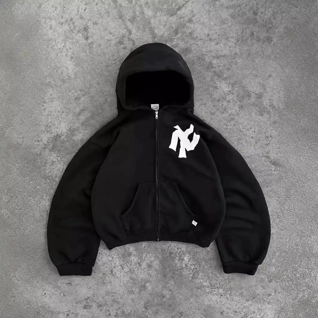 Y2 niche fashion brand A hooded men's hoodie with high-end feel cardigan jacket for spring and autumn