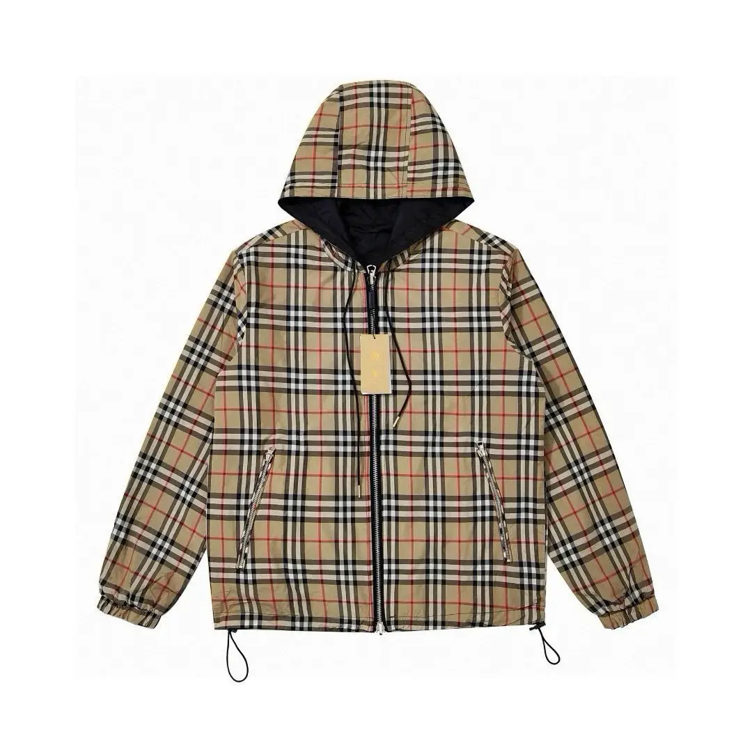 【 DX33 】 Classic plaid double-sided hooded jacket jacket