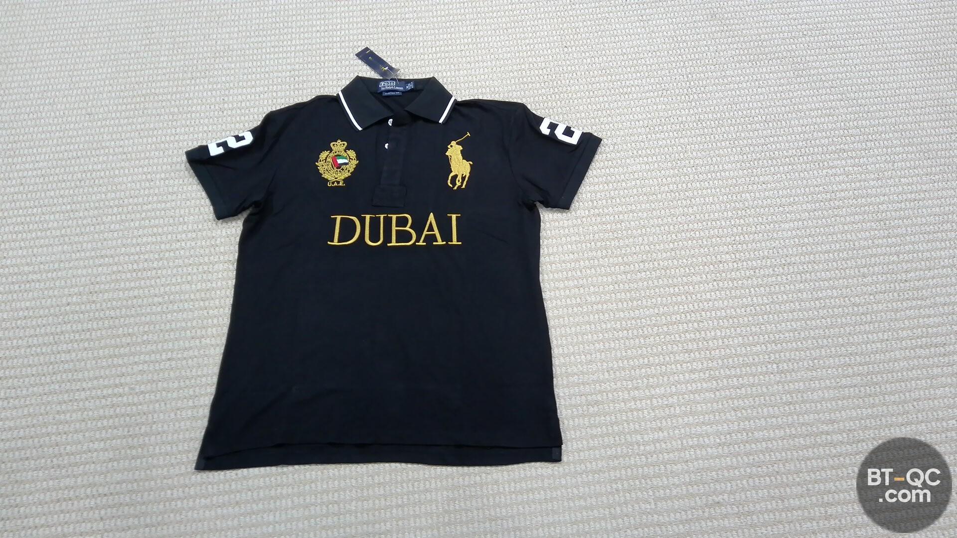Polo Ralph Lauren Custom Fit Black Dubai Polo Shirt QC