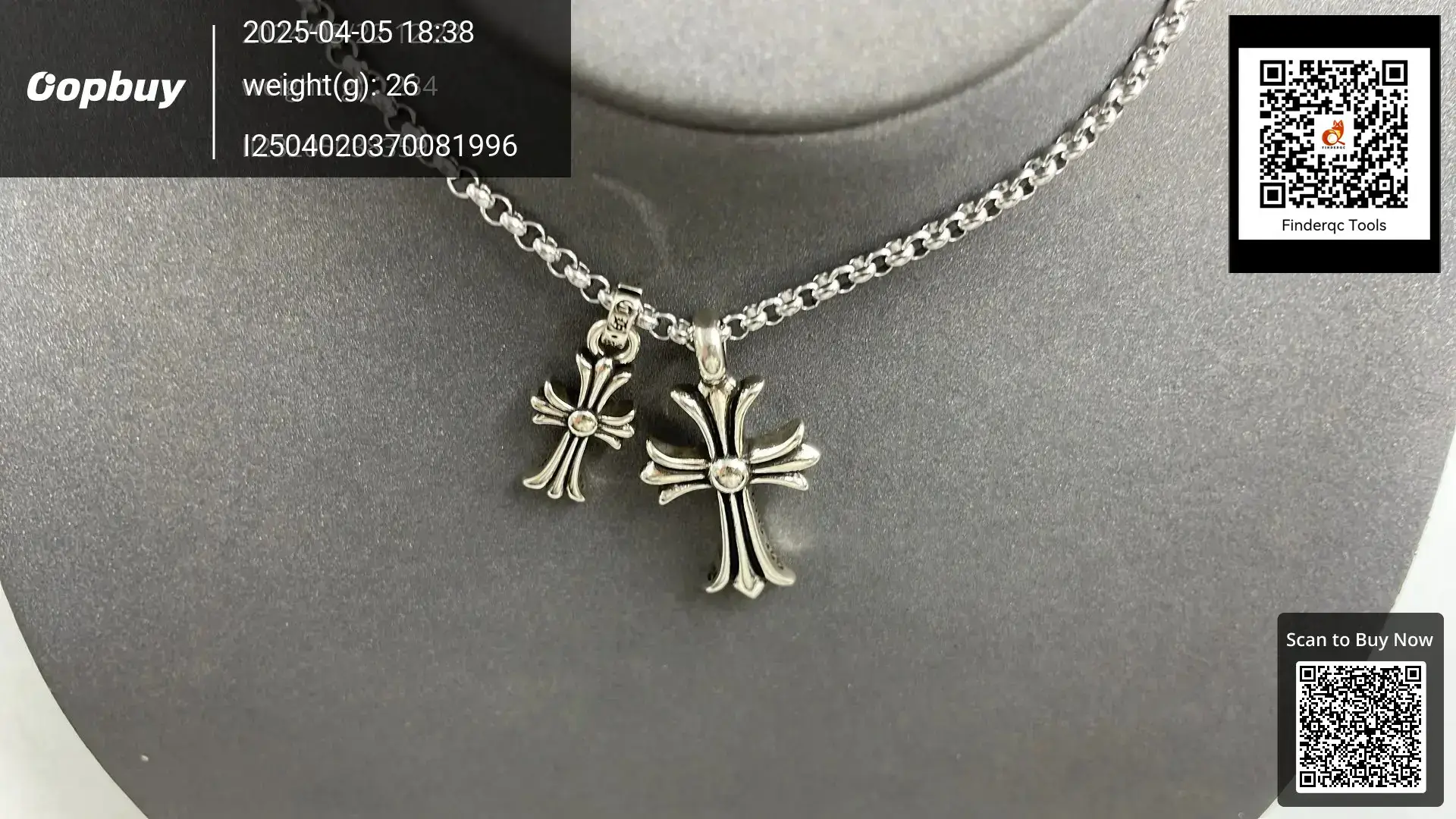 Croton Full Diamond Double Cross Necklace European and American Hip-Hop Trendy Retro Diamond-Encrusted Tiktok Jewelry Men's and Women's Clavicle Chain