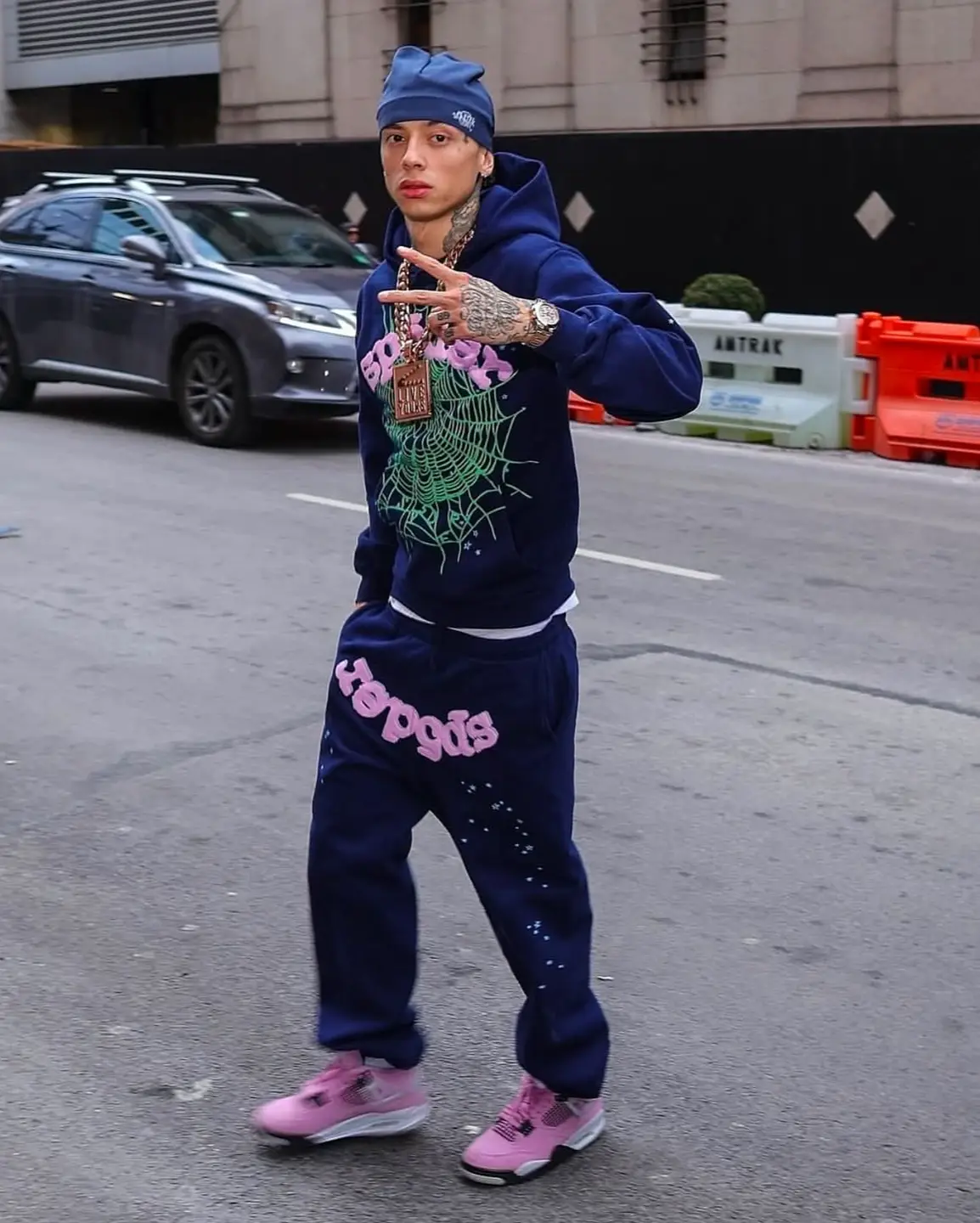 Correct Version of Spider Beauty Trend Sweatshirt Suit Fashion Star hip hop Singer Youngthug Same Style Sp5Der