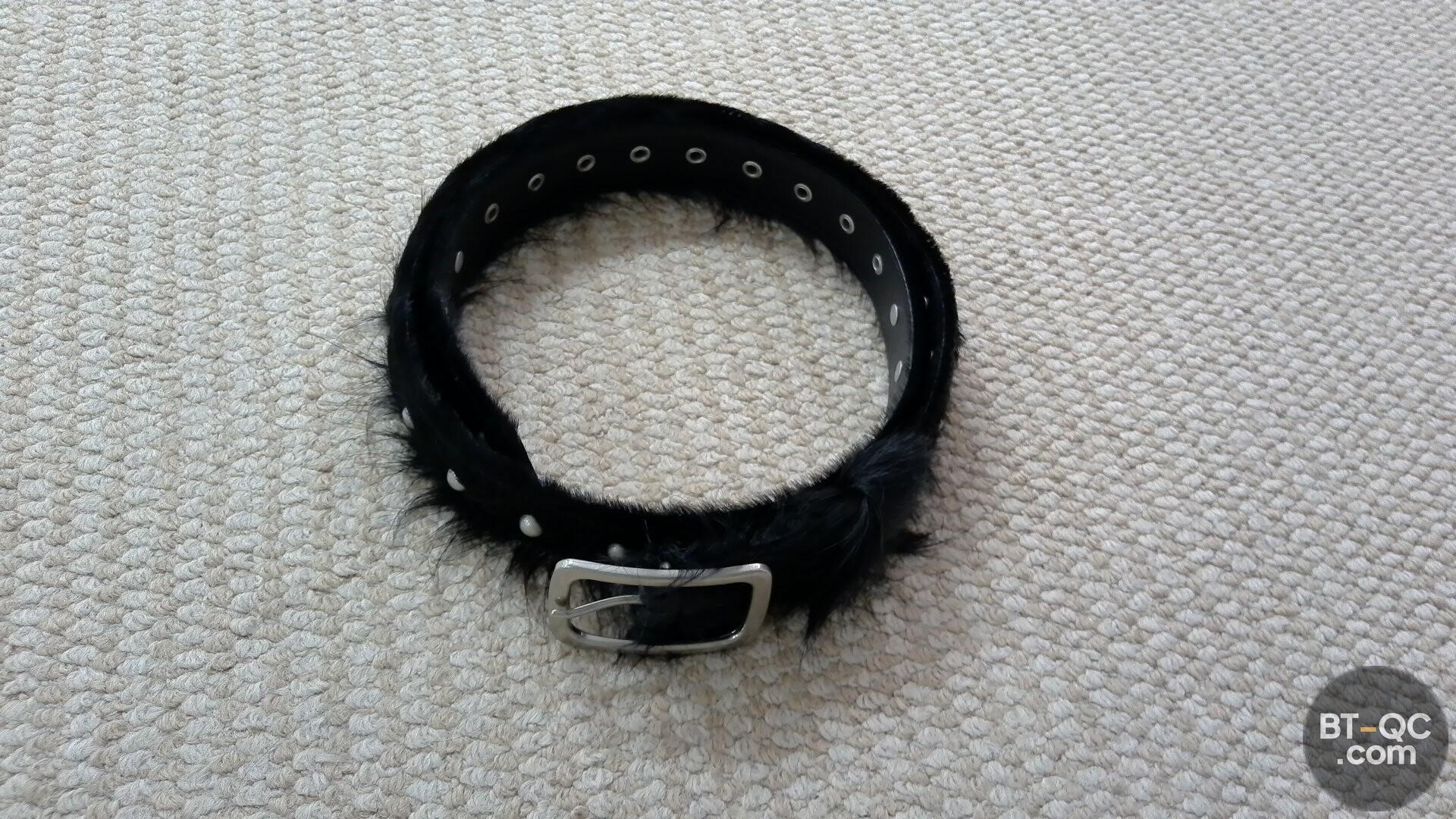 Dries Van Noten Black Fur Belt QC