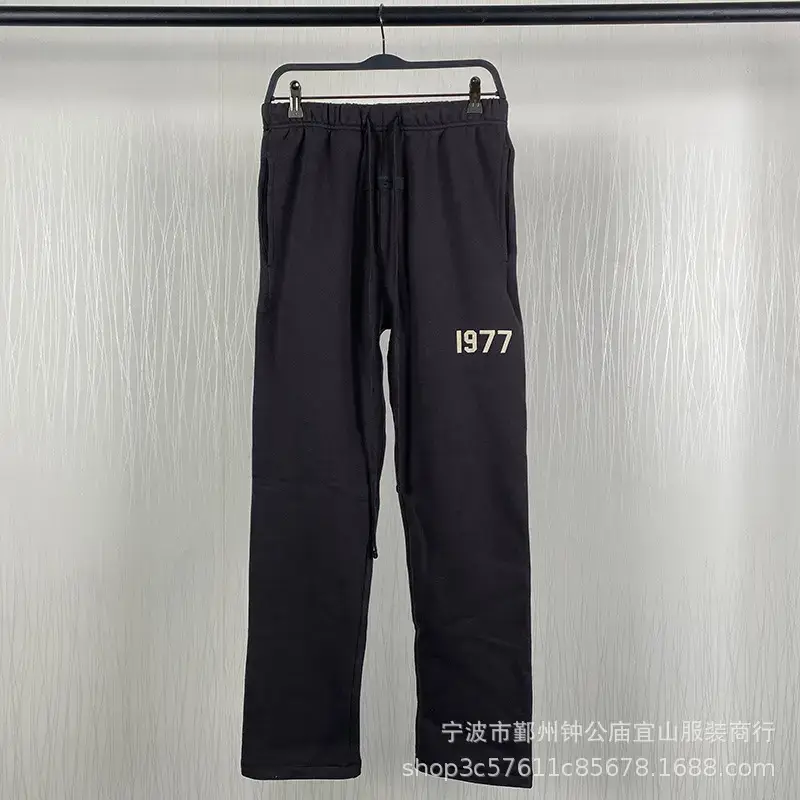 1977 Straight-Leg Pants 1977 Velvet Flocking Printing Essentials Trendy Brand Cross-Border