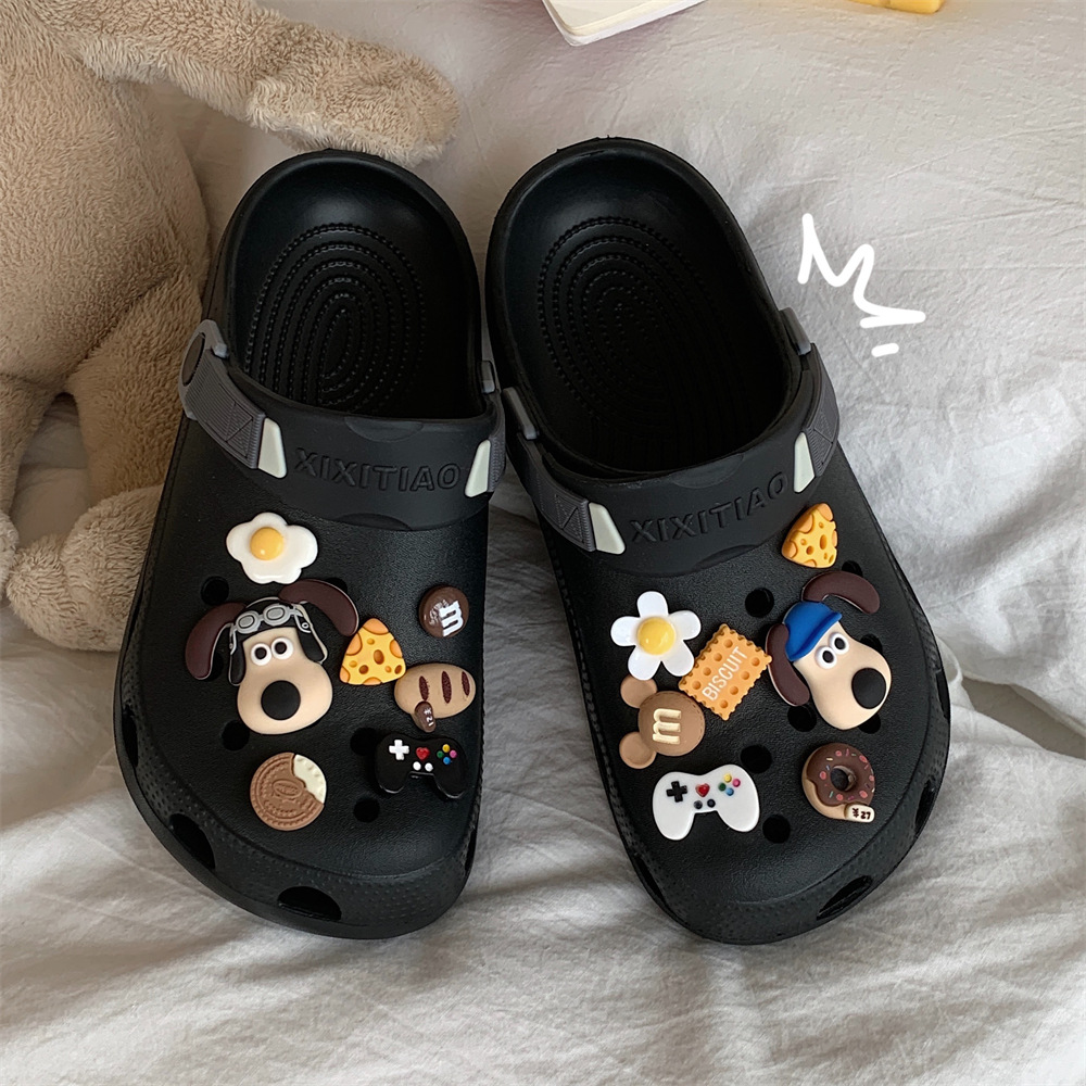 New Cute Soft Cute Puppy Comfortable Feeling Toe Toe Cave Shoes EVA Outer Wear Women's Summer Seaside Beach Shoes