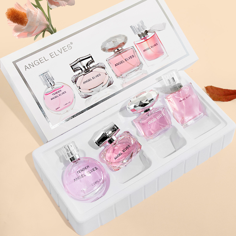 Perfume Gift Box suit Lasting Women's Pattern Women Encounter Pink Gold Diamond Bamboo Rhyme Beautiful Life Cross-border Explosions