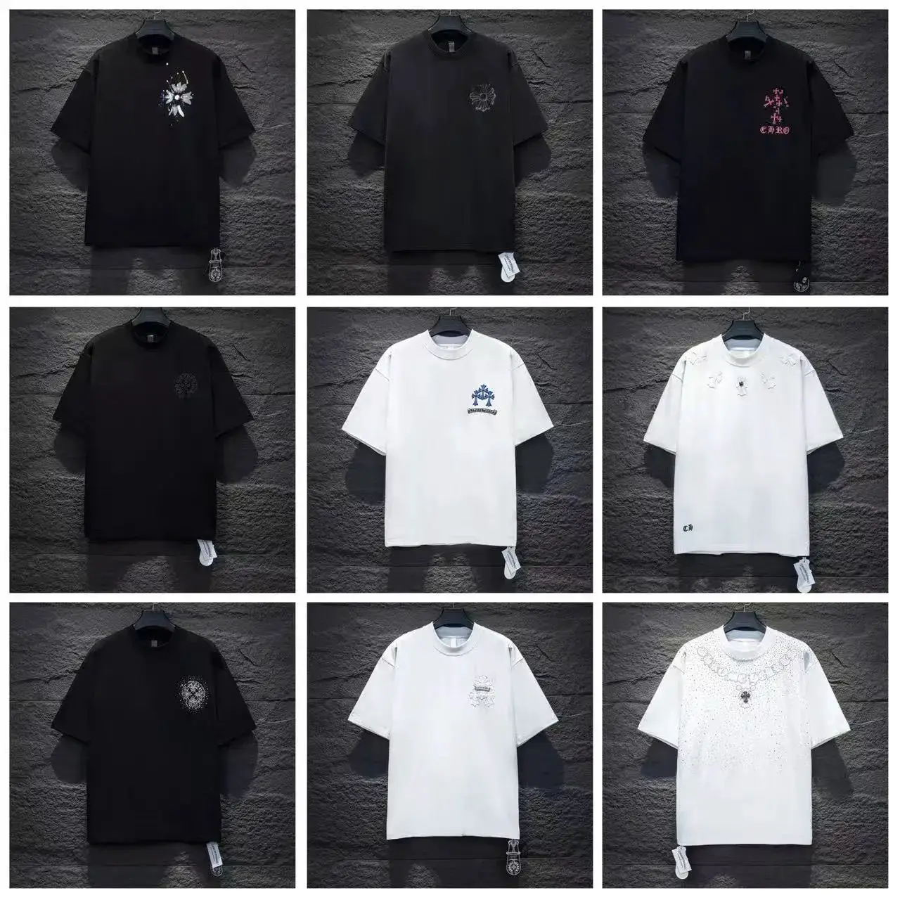 25ss summer new embroidered printed pullover pure cotton short sleeved T-shirt collection for men and women