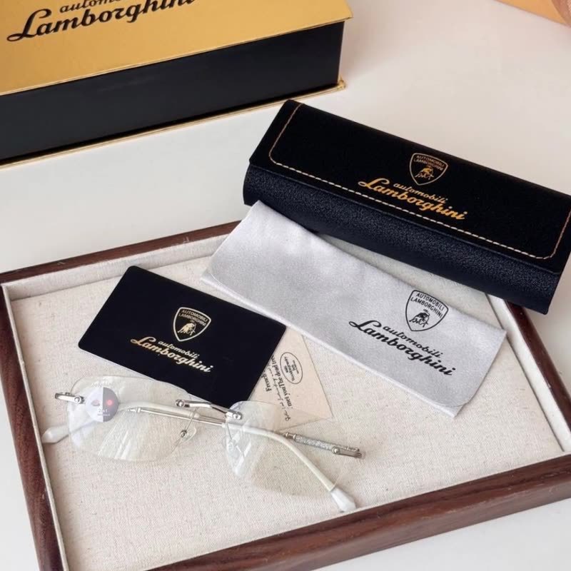 2025 Black Gold Lambo Frameless Crystal Reading Glasses for Middle-Aged and Elderly People Automatic Zoom Anti-Blue Light 100-400 Degrees Foto QC de 1688 na Qualit.ly