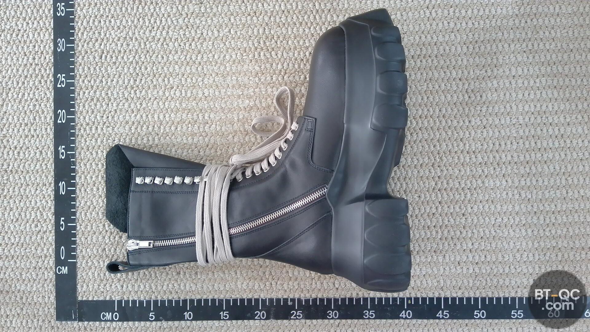 Rick Owens Black Leather Boots 01D3852 46 QC