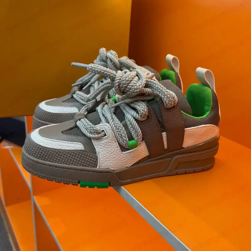 In-Stock Men's Sneakers Maison Designer Dexun Shoes for Men and Women, Lace-Up Low-Top Sports Shoes