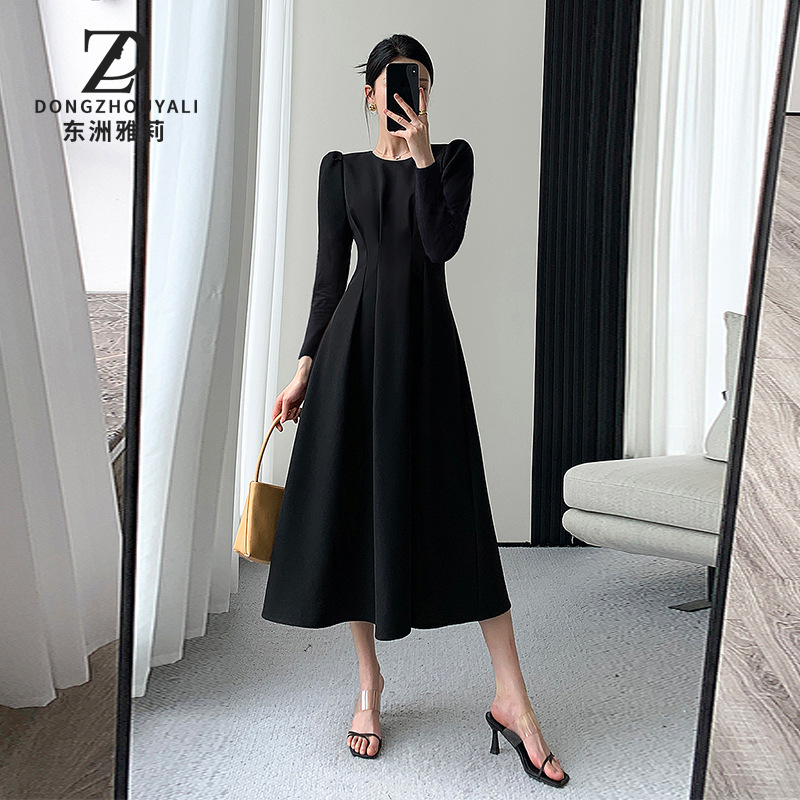 6684 Dongzhou all-match black dress women's professional high waist mid-length fashionable western style high-grade slimming skirt