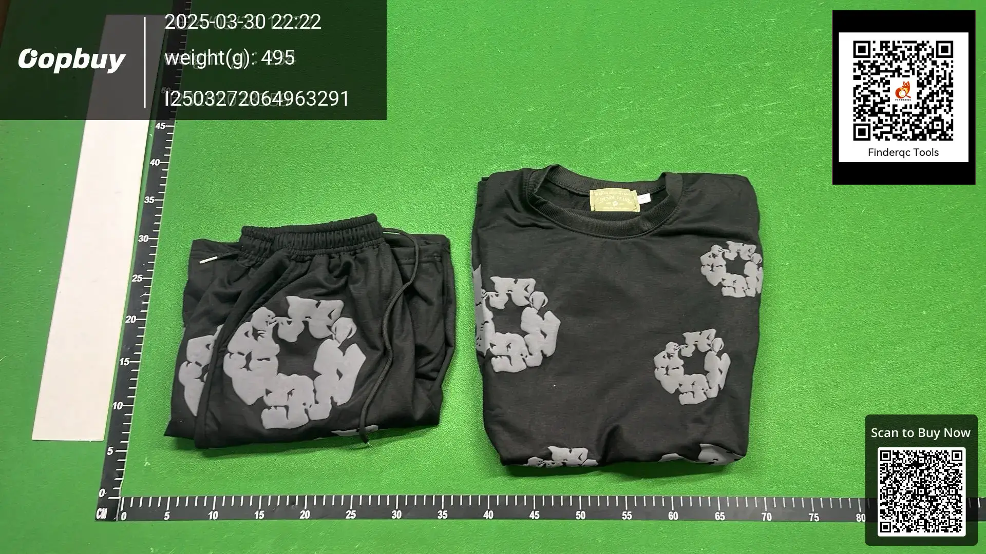 Black T-shirt and shorts set