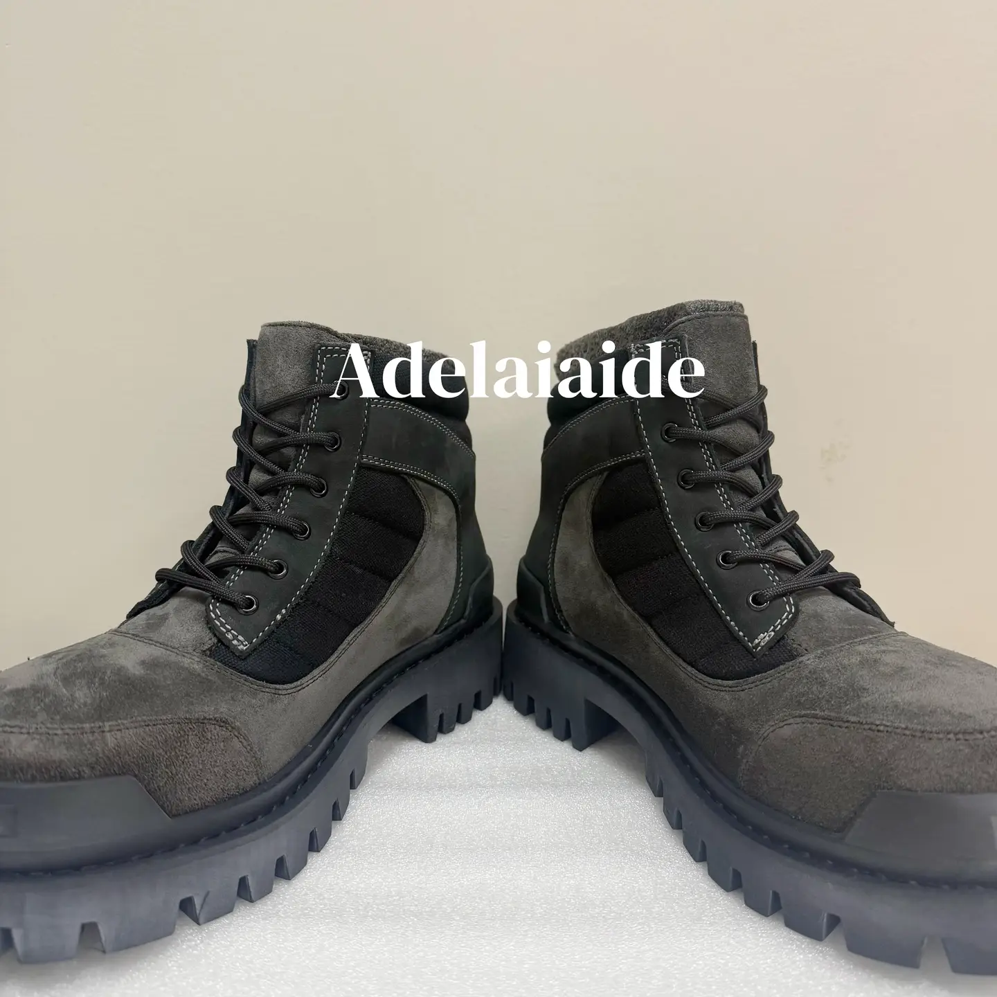 2026 New Large-Toe Derby Outdoor Hiking Boots Men's Boots Thick-Soled Genuine Leather Work Boots Large-Toe Short Boots