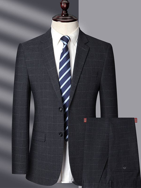 Men's Spring and Autumn Suit suit Dress Business Two-piece Casual Slim-fit Suit Jacket Men's Straight Pants