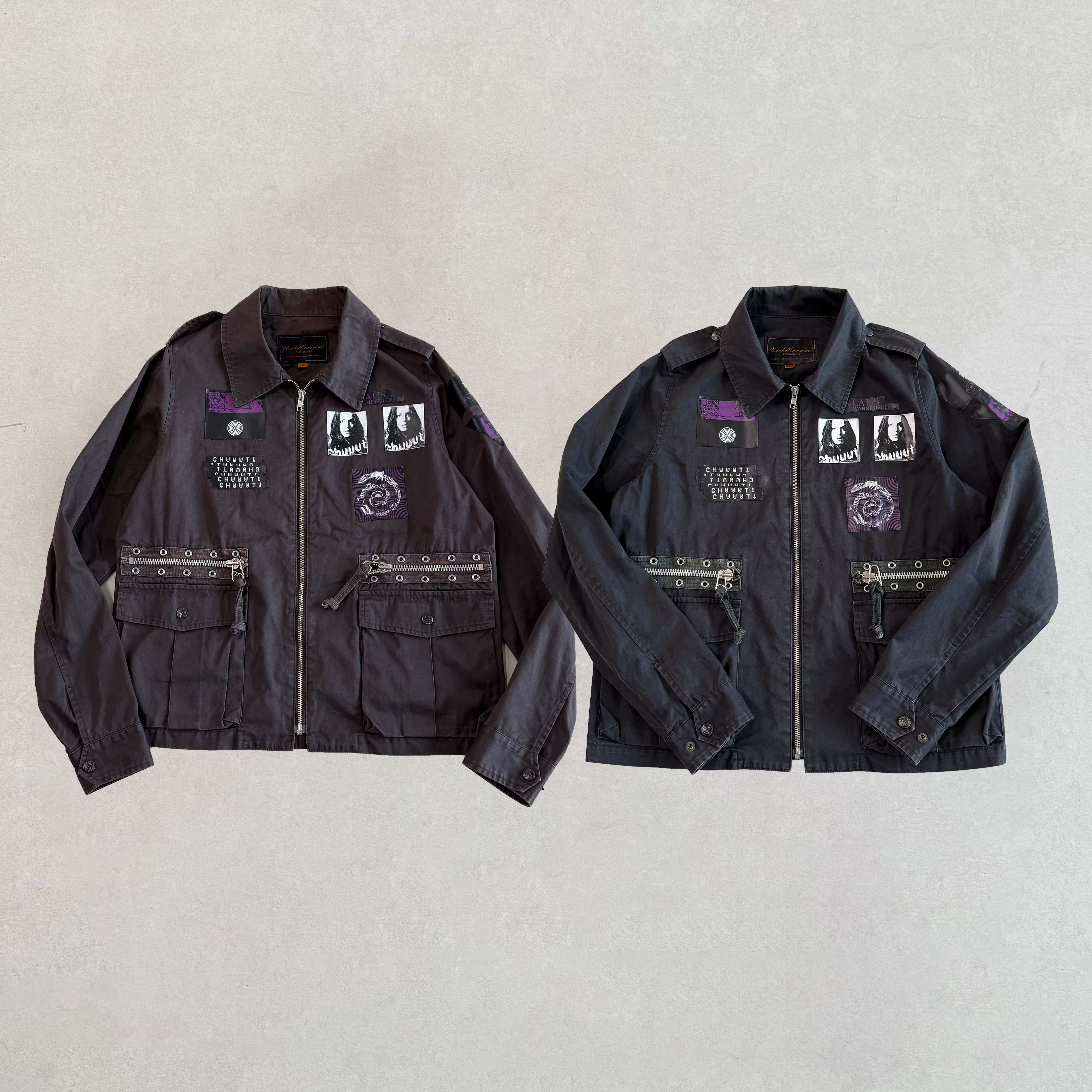 Undercover 06ss T期 重工贴布拉链工装夹克Klaus Zip Jacket