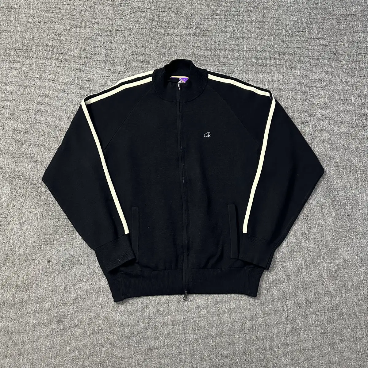 Cross-border foreign trade Corteiz spring and fall letters sweater American retro street casual knitted cardigan jacket jacket