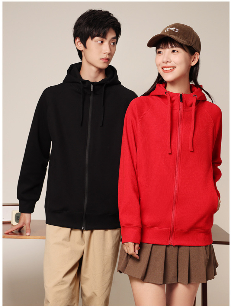 Hooded zipper cardigan thickened sweater fixed print diy cultural shirt logo enterprise work clothes class clothes advertising shirt batch