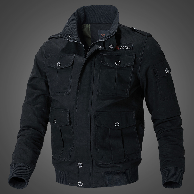 Personalized All-match Handsome Men's Fashion Air Force Aviator Jacket Spring and Autumn Retro Casual Overalls Jacket