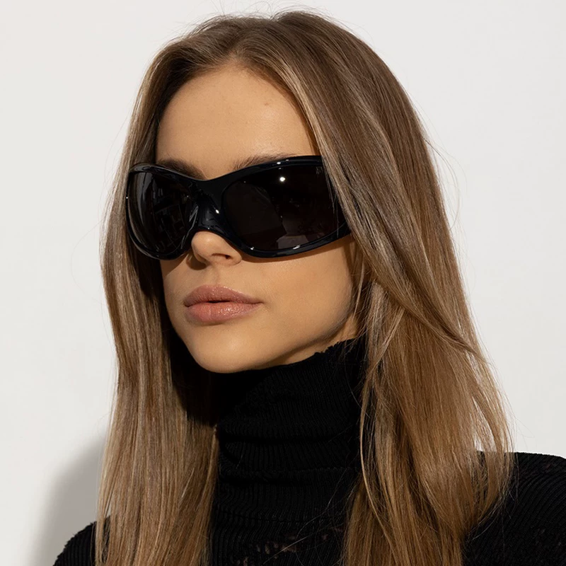 Y2K Futuristic Sci-Fi B Brand New Sunglasses Cat-Shaped Unique Personality Concave Design ins Internet Celebrity Style Sunglasses QC-Foto von TAOBAO auf Qualit.ly