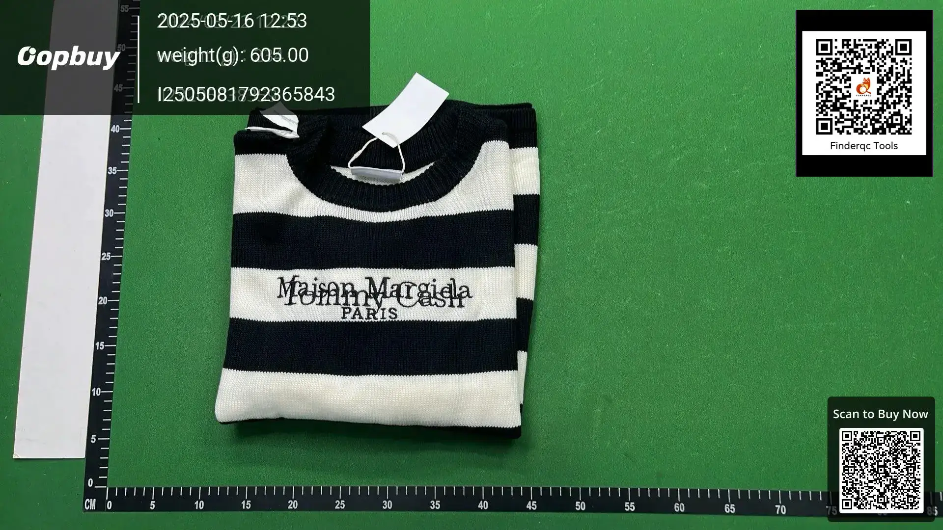Maison Margiela Tommy Cash Paris Striped Sweater