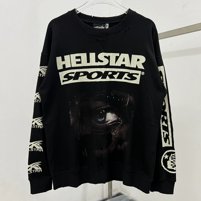 INS Hell Star Autumn Laundry, Wear Out, Starlight Eye Men's and Women's Hoodies, looped cotton casual jackets for men