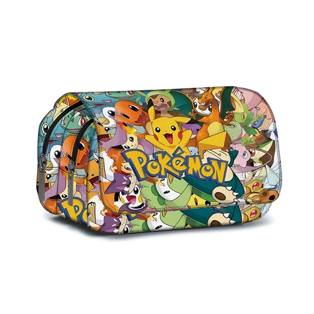 Manufacturers supply Picacho pencil bag full printing stationery box primary and secondary school students animation pencil case large capacity pencil bag
