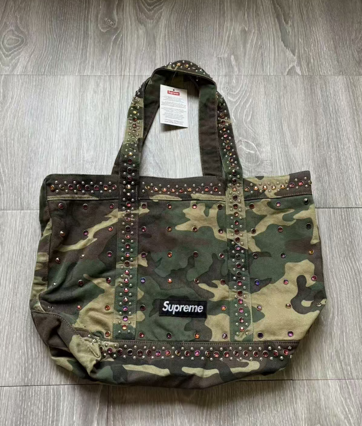 Supreme Camo Studded Tote Bag