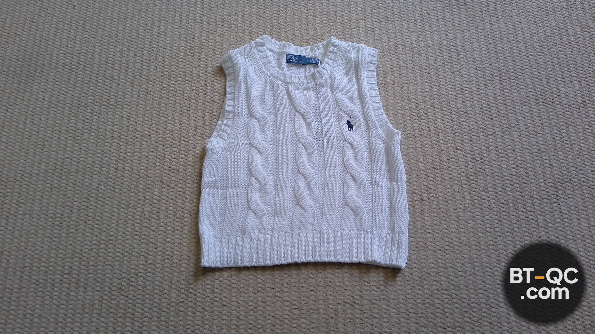 Polo Ralph Lauren Cable Knit Vest White QC