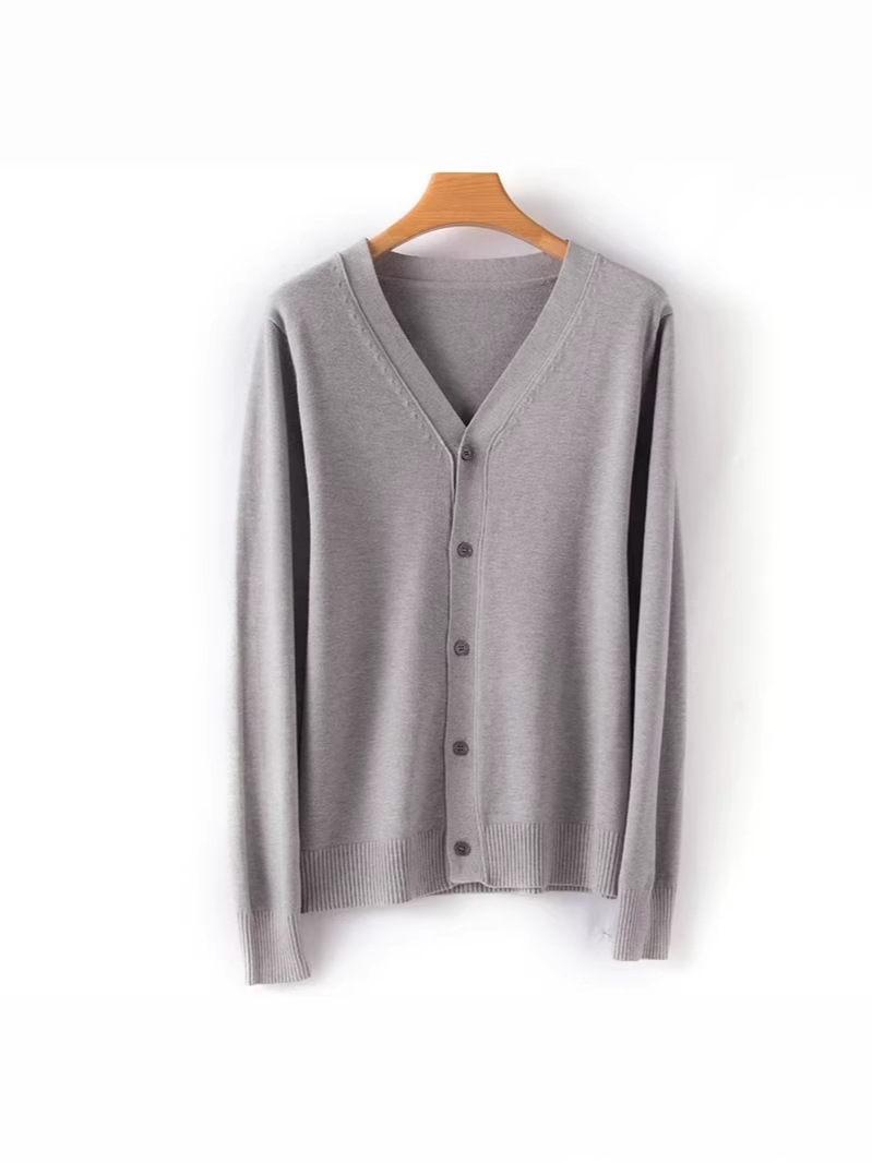 Round Neck V-Neck Knitted Cardigan 2026 Spring and Autumn Unisex Couple and Family Knitted Sweater Cardigan Jacket