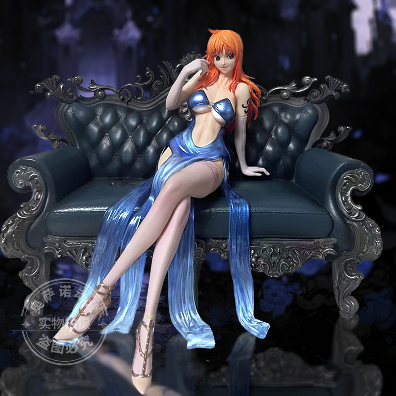 One Piece Series High Quality GK Hand-made Nami Suit Thug Series Fourth Play Sofa Nami GK Hand-made Statue