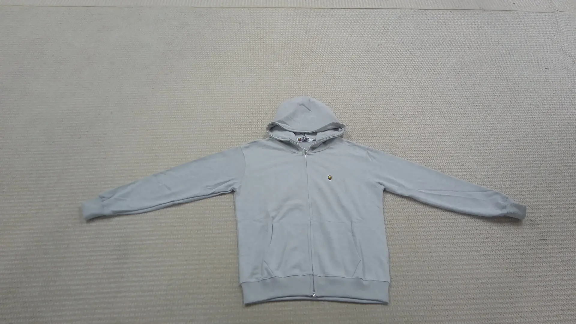 A Bathing Ape Full Zip Hoodie Light Grey