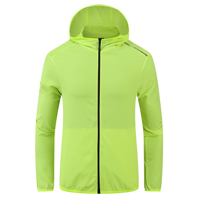 Summer Ultra-Thin Running Jacket Men's Quick-Drying Sports Windbreaker Fitness Morning Running Training Hoodie Long-Sleeved Sun Protection Clothing