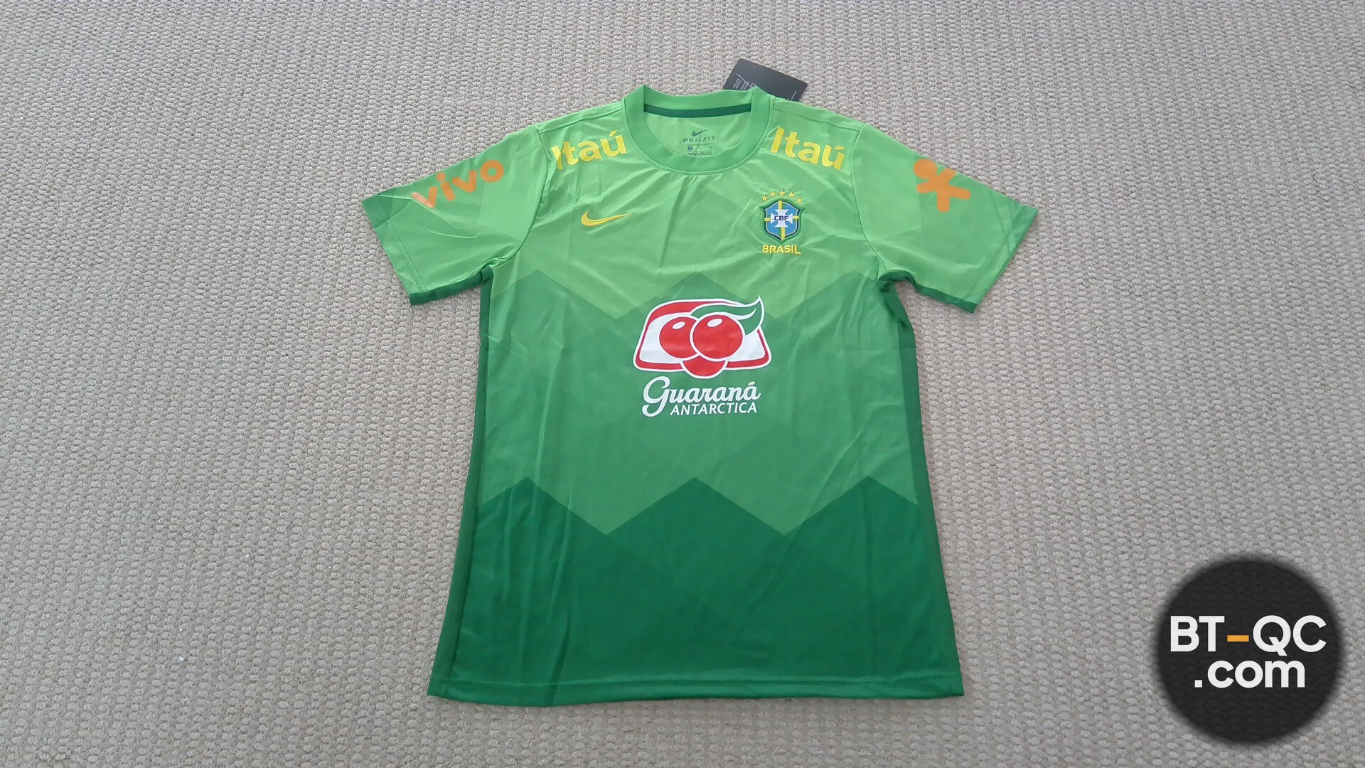 Nike Brazil National Team Dri-FIT Green Soccer Jersey QC