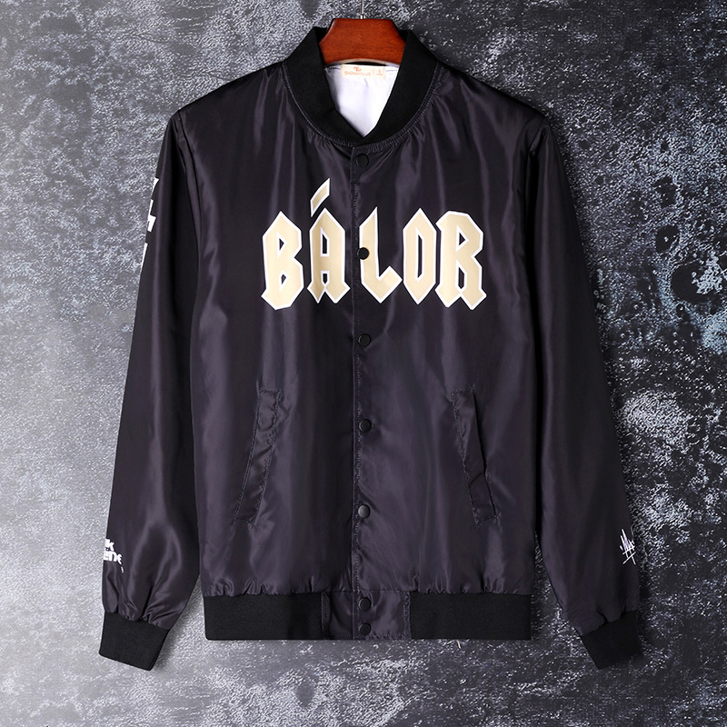 Custom Digital Print Jacket Men's Korean Fashionable Spring and Autumn New Jacket Loose Outer Wear Stand Collar Baseball Suit