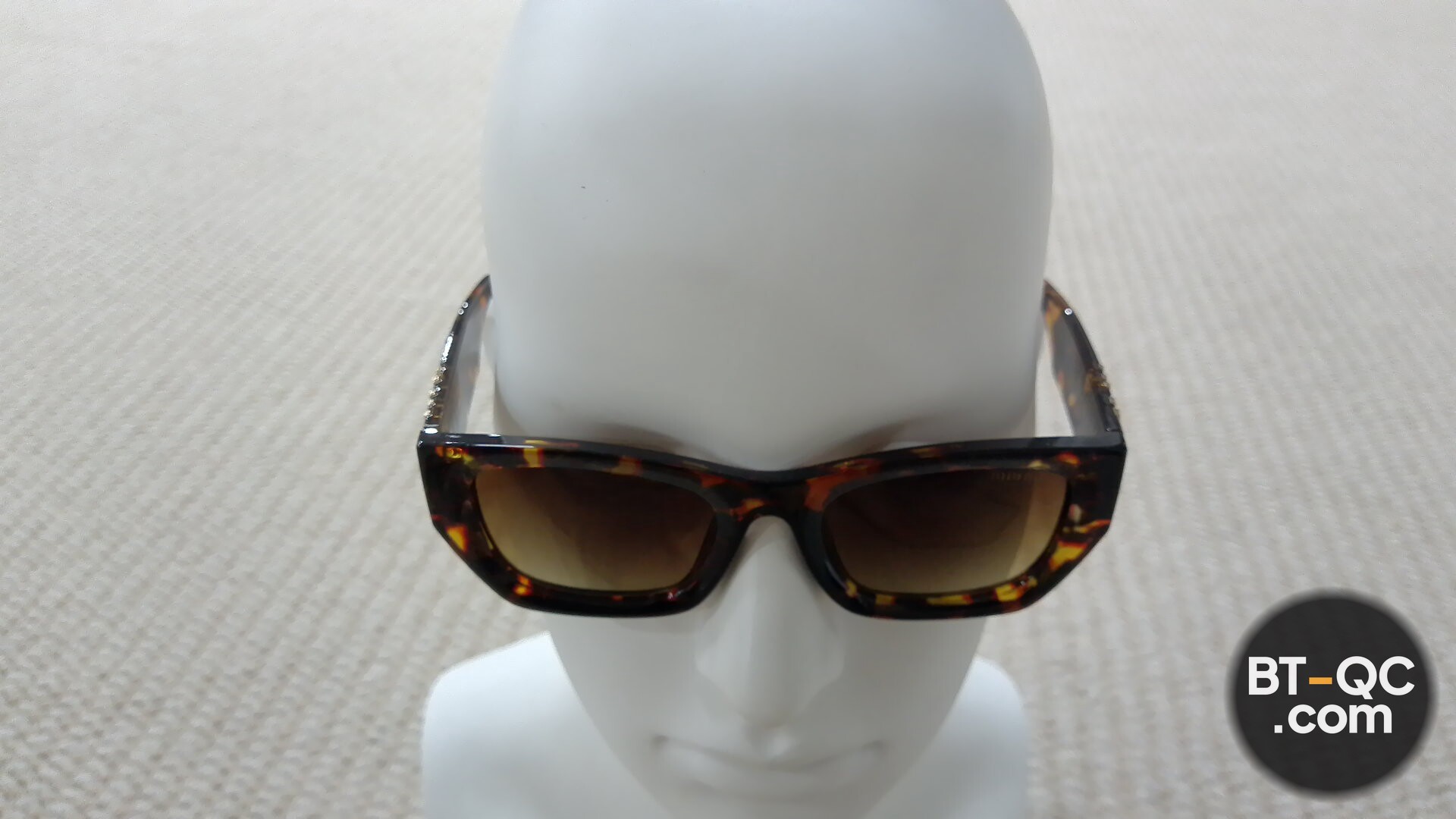 Miu Miu Logo Tortoiseshell Sunglasses QC