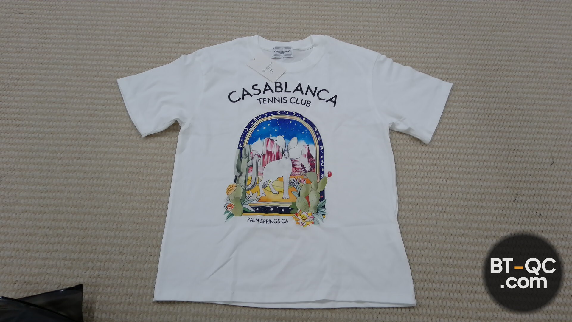 Casablanca Tennis Club White Graphic T-Shirt QC