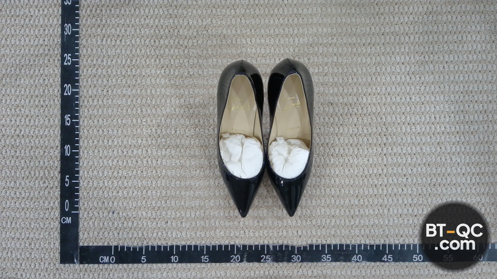 Christian Louboutin So Kate Black Patent Leather Pumps QC