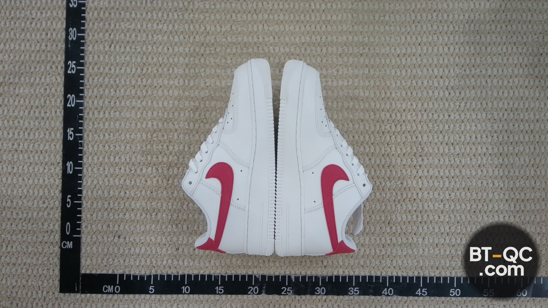 Nike Air Force 1 White Red Sneakers QC