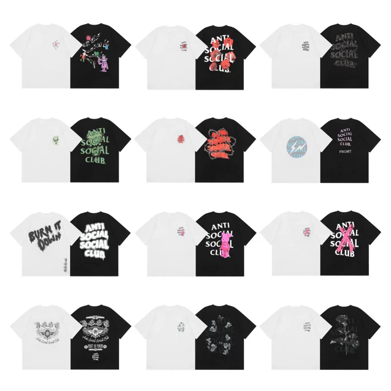 Tide ASSC new letters printed ins American street men and women loose casual summer round neck short sleeve T-shirt