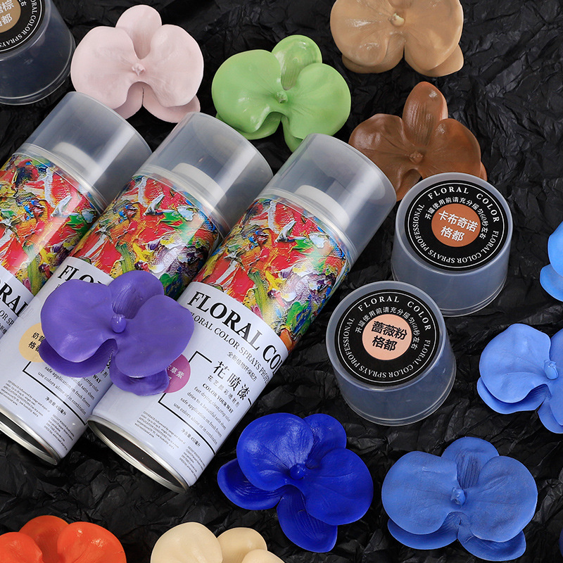 Flower Spray Paint Colorant, Ebony Purple Sauce, Barbie Pink, Florist Exclusive, Trendy Floral DIY Materials Wholesale