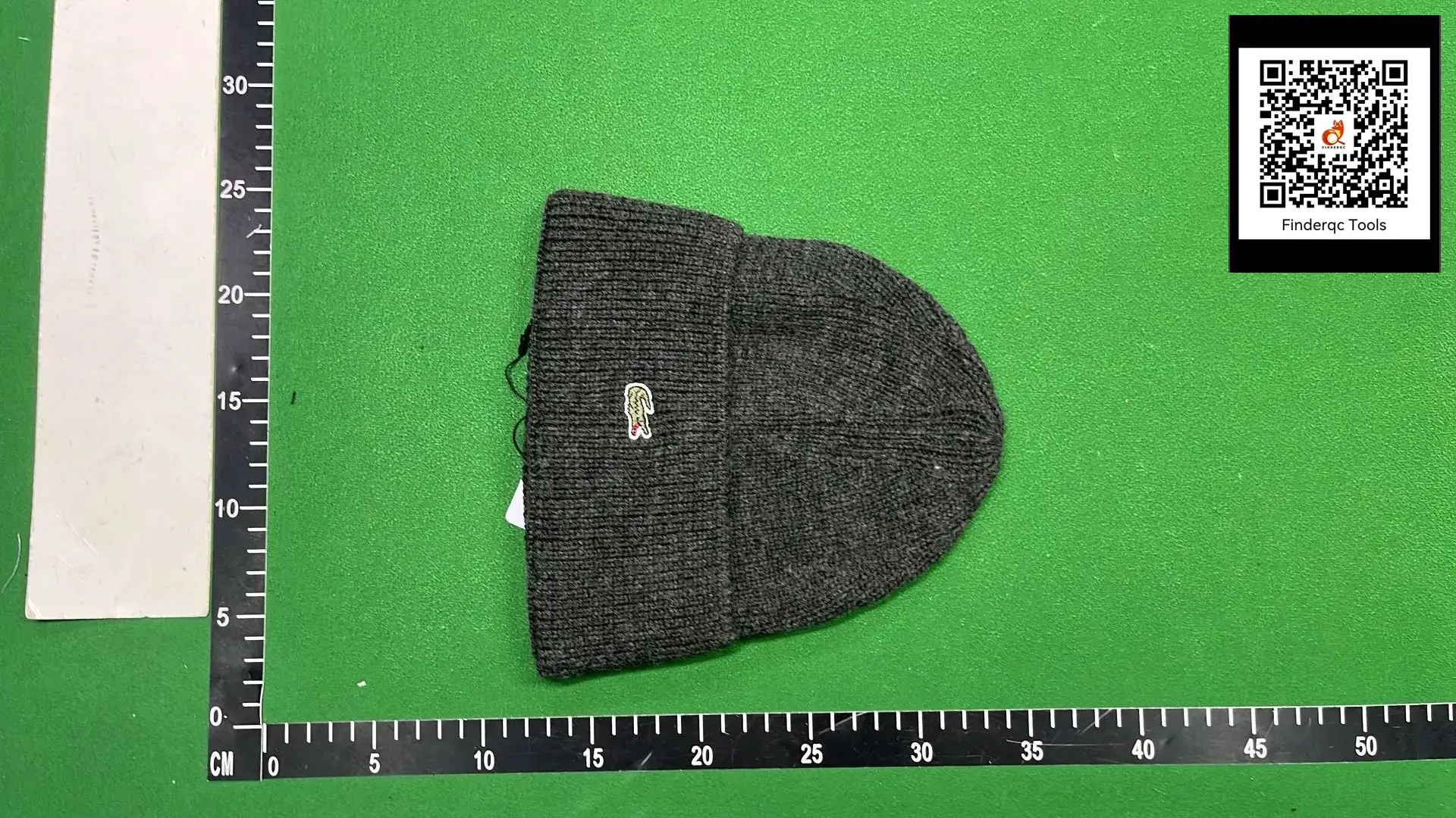 Lacoste Crocodile Embroidered Dark Grey Wool Beanie