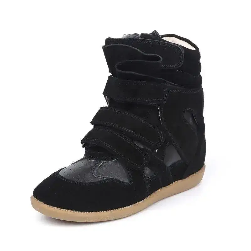 Black Wedge Sneakers