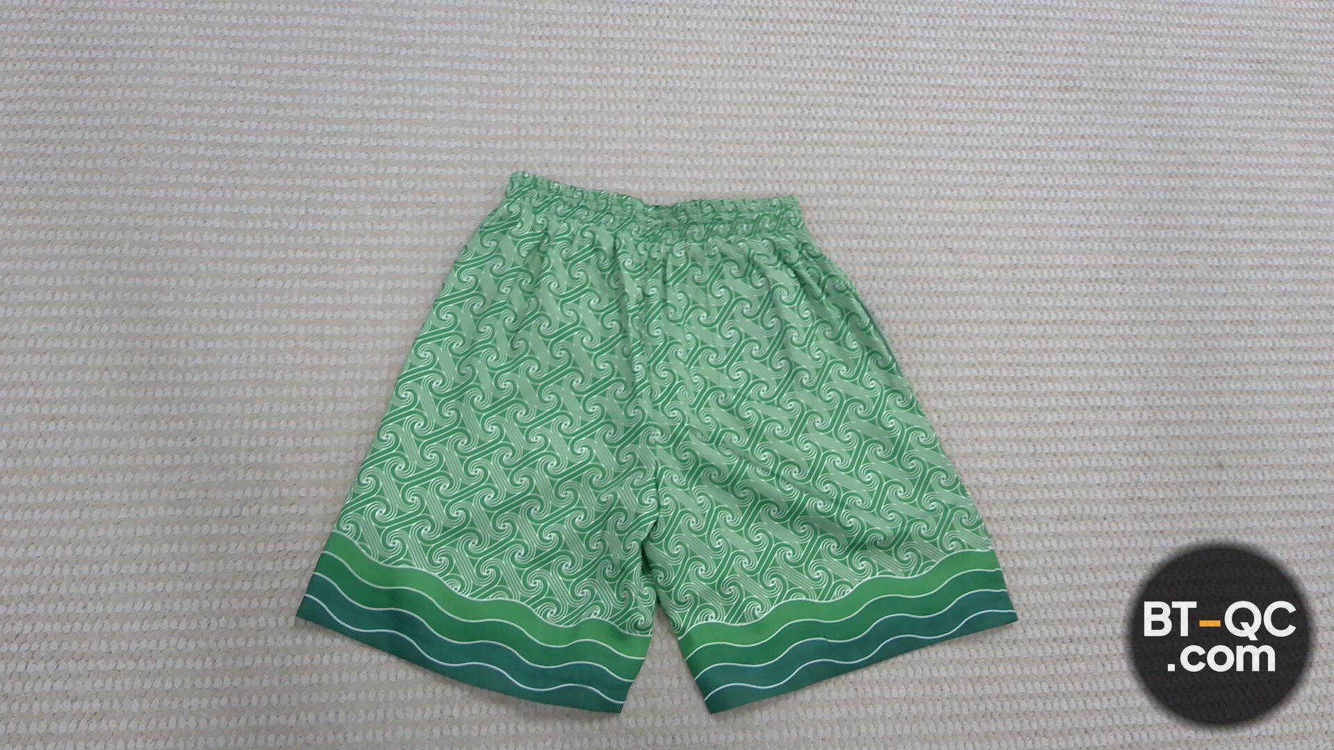 Casablanca Tennis Club Green Wave Print Shirt QC